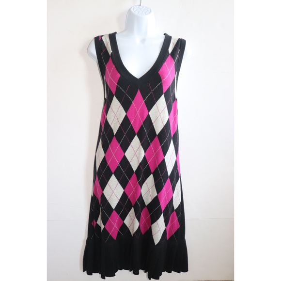 argyle sweater dress